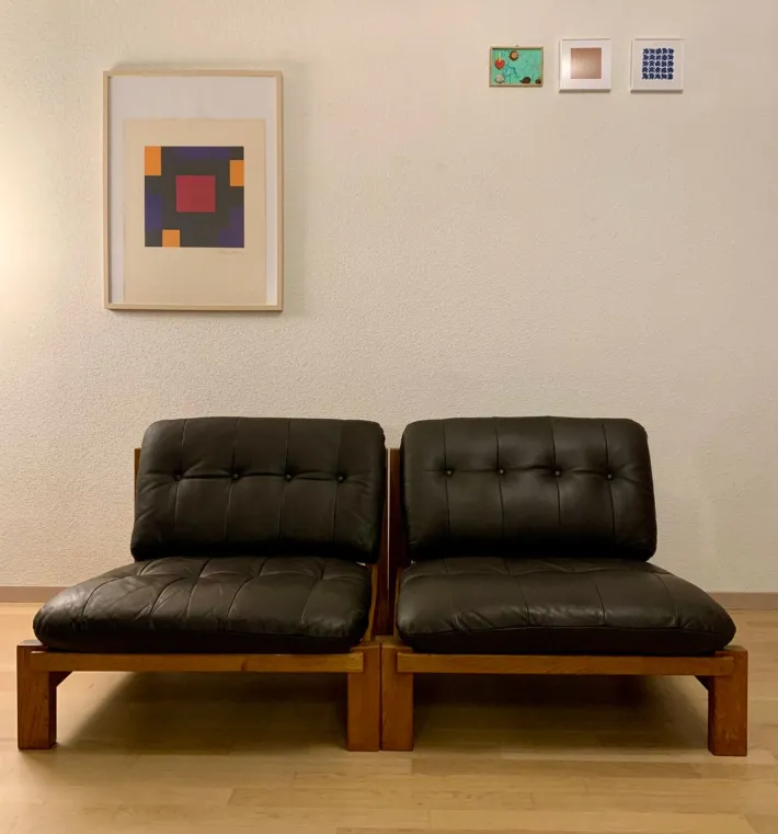 Pamono Brutalist Chairs in the style of Pierre Chapo, 1970s, Set of 2 Best