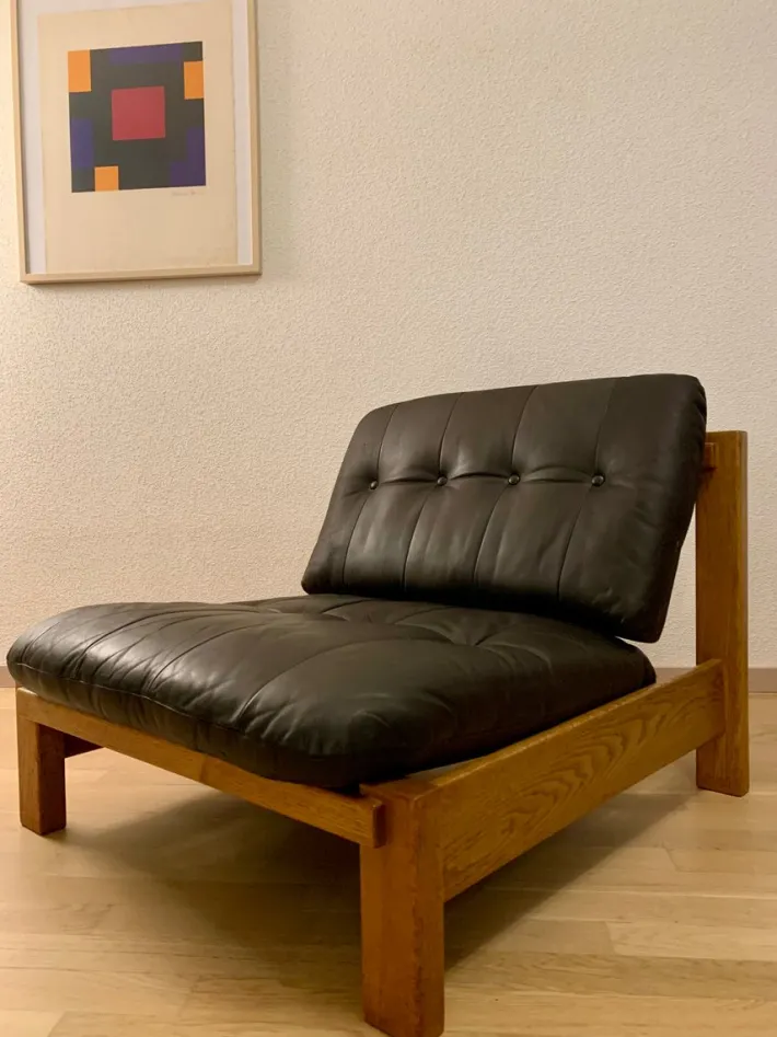 Pamono Brutalist Chairs in the style of Pierre Chapo, 1970s, Set of 2 Best