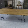 Pamono Brutalist Coffee Table in Oak and Wrought Iron, 1950s Clearance