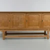 Pamono Brutalist Danish Low Oak Sideboard attributed to Henning Kjærnulf, 1960s