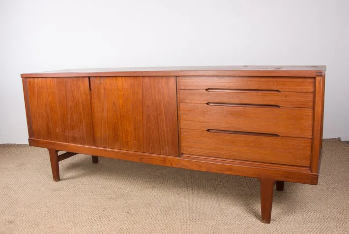 Pamono Brutalist Danish Teak Sideboard by Henning Kjærnulf for Vejle Stole, 1960s Discount