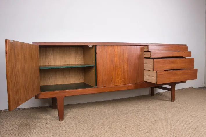 Pamono Brutalist Danish Teak Sideboard by Henning Kjærnulf for Vejle Stole, 1960s Discount