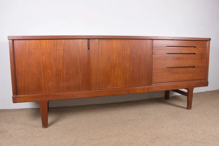 Pamono Brutalist Danish Teak Sideboard by Henning Kjærnulf for Vejle Stole, 1960s Discount
