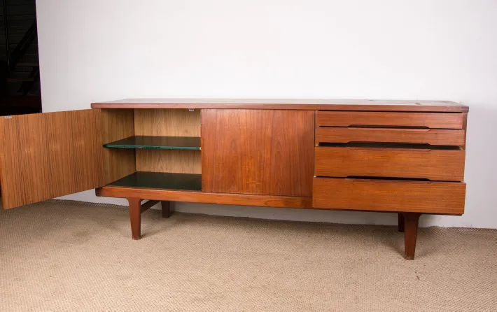 Pamono Brutalist Danish Teak Sideboard by Henning Kjærnulf for Vejle Stole, 1960s Discount