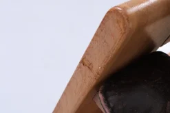 Pamono Brutalist Light Oak and Dark Leather Sofa by Harry de Groot for Leolux, 1970s Discount