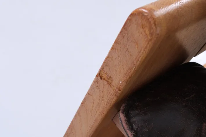 Pamono Brutalist Light Oak and Dark Leather Sofa by Harry de Groot for Leolux, 1970s Discount