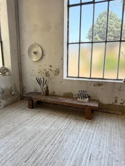 Pamono Brutalist Oak Coffee Table Bench, 1950s Sale