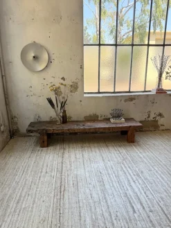 Pamono Brutalist Oak Coffee Table Bench, 1950s Sale