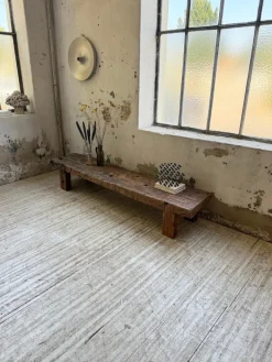 Pamono Brutalist Oak Coffee Table Bench, 1950s Sale