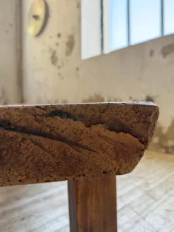 Pamono Brutalist Oak Coffee Table Bench, 1950s Sale