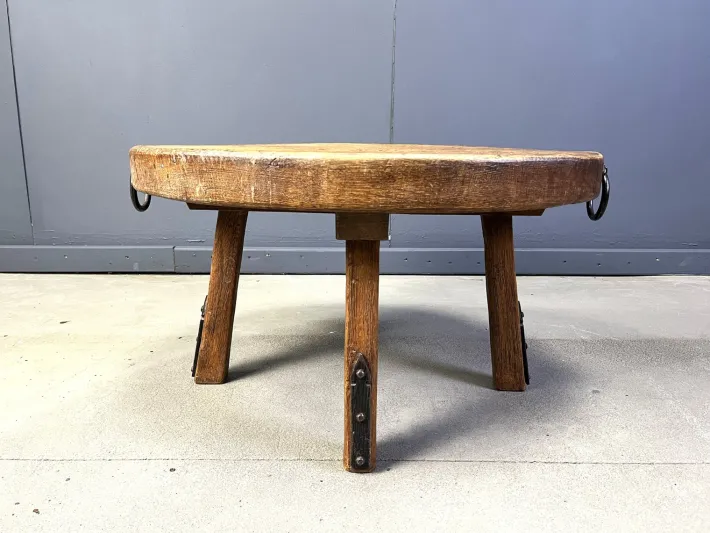 Pamono Brutalist Round Coffee Table, 1960s Discount