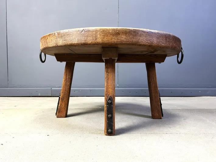 Pamono Brutalist Round Coffee Table, 1960s Discount