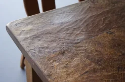 Pamono Brutalist Rustic Oak Dining Table from De Puydt, 1970s Online