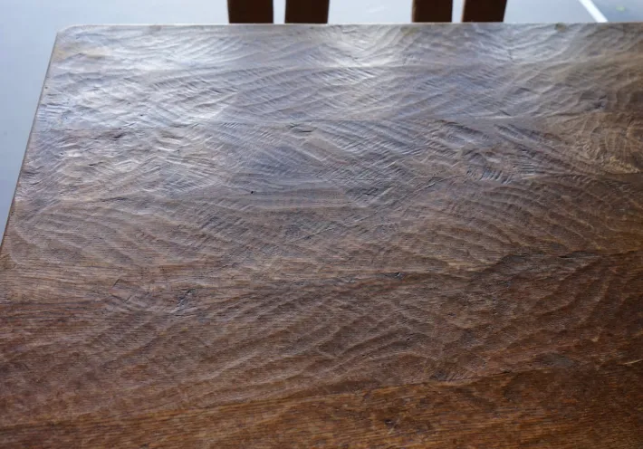 Pamono Brutalist Rustic Oak Dining Table from De Puydt, 1970s Online