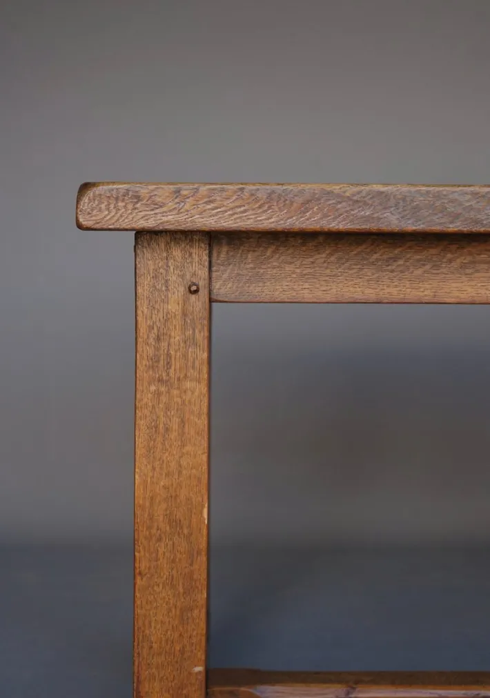 Pamono Brutalist Rustic Oak Dining Table from De Puydt, 1970s Online