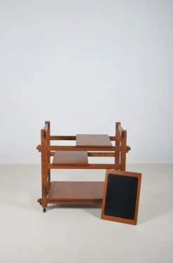 Pamono Brutalist Serving Trolley with Interchangeable Trays, 1970s Hot