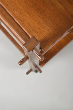 Pamono Brutalist Serving Trolley with Interchangeable Trays, 1970s Hot