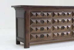 Pamono Brutalist Spanish Carved Sideboard Chest of Drawers, 1960s