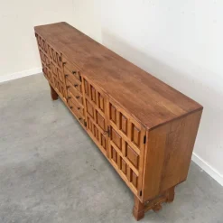Pamono Brutalist Style Spanish Sideboard in Oak, 1970s Clearance