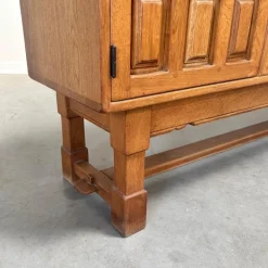 Pamono Brutalist Style Spanish Sideboard in Oak, 1970s Clearance