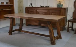 Pamono Brutalist Table Set with Bench, 1960s, Set of 2 Clearance