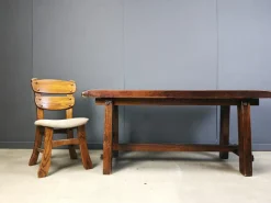Pamono Brutalist Wooden Dining Table, 1960s Best