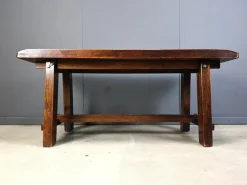 Pamono Brutalist Wooden Dining Table, 1960s Best