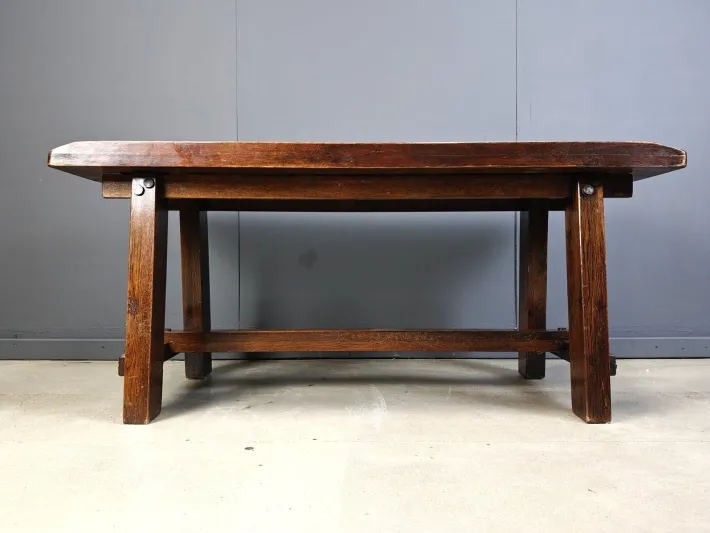Pamono Brutalist Wooden Dining Table, 1960s Best