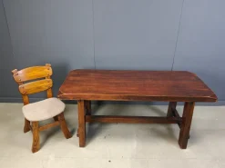 Pamono Brutalist Wooden Dining Table, 1960s Best