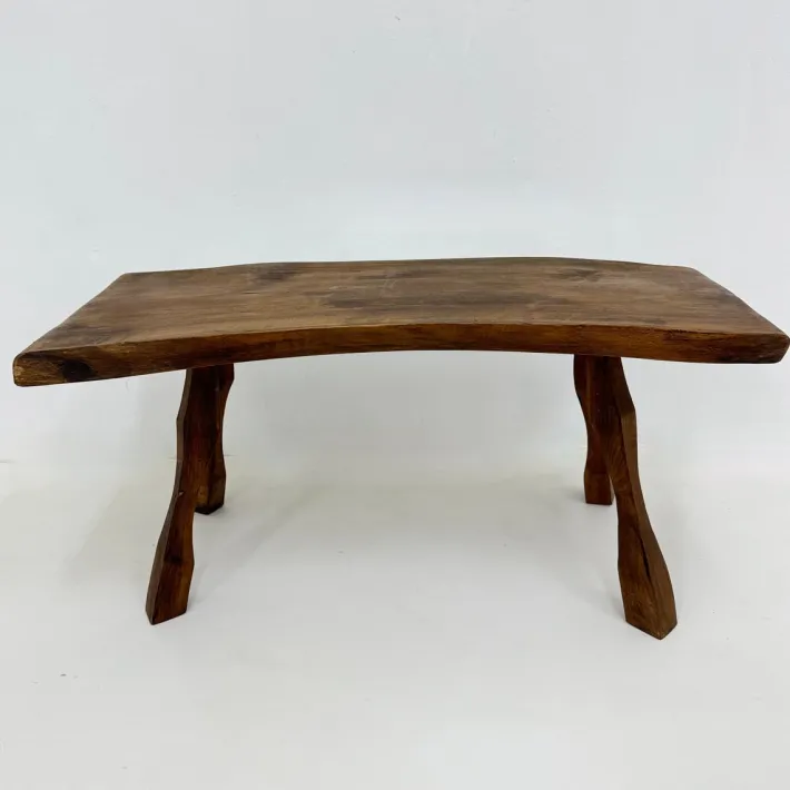 Pamono Brutalist Wooden Side Table, 1970s Hot