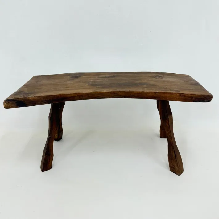 Pamono Brutalist Wooden Side Table, 1970s Hot