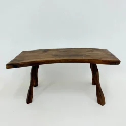 Pamono Brutalist Wooden Side Table, 1970s Hot