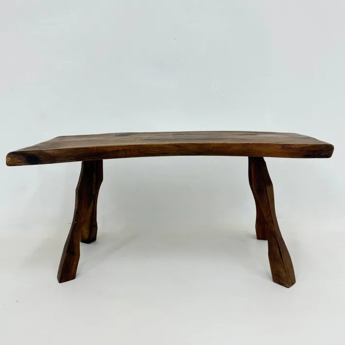 Pamono Brutalist Wooden Side Table, 1970s Hot