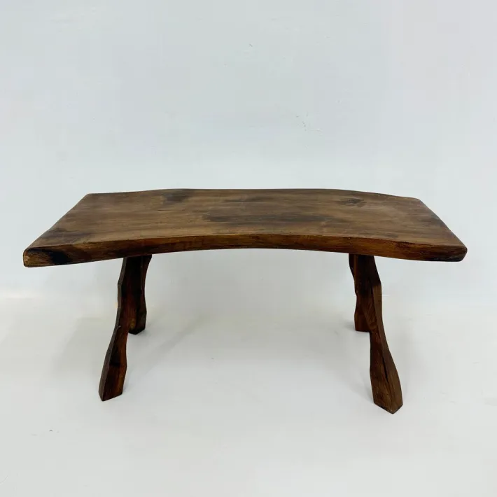 Pamono Brutalist Wooden Side Table, 1970s Hot