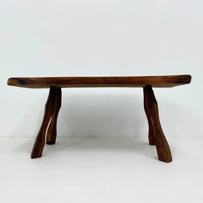 Pamono Brutalist Wooden Side Table, 1970s Hot