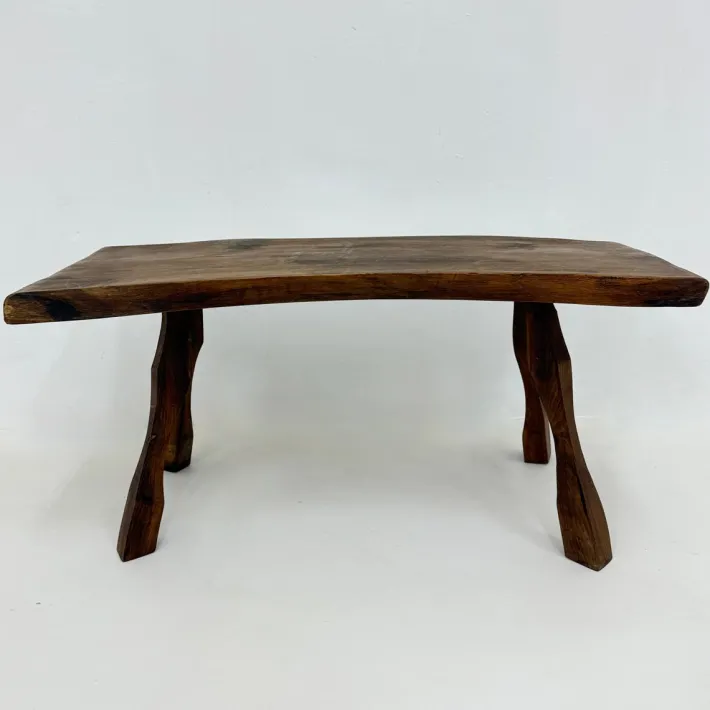 Pamono Brutalist Wooden Side Table, 1970s Hot