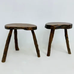 Pamono Brutalist Wooden Side Table, 1970s, Set of 2 Sale