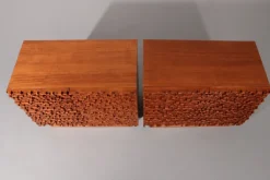 Pamono Brutalist Wooden Sideboards, 1960s, Set of 2 Outlet