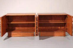 Pamono Brutalist Wooden Sideboards, 1960s, Set of 2 Outlet