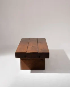 Pamono Brutalist Wooden Table, 1960s Outlet