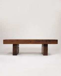 Pamono Brutalist Wooden Table, 1960s Outlet