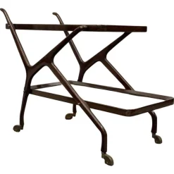 Pamono Caesar Lacquer Wooden Food Cart by Cesare Lacca, 1950s Outlet