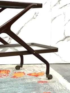 Pamono Caesar Lacquer Wooden Food Cart by Cesare Lacca, 1950s Outlet