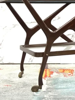 Pamono Caesar Lacquer Wooden Food Cart by Cesare Lacca, 1950s Outlet