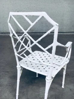 Pamono Calcutta Outdoor Armchair in Faux Bamboo by Hall Bradley for Brown Jordan, 1960s, Set of 4 Clearance