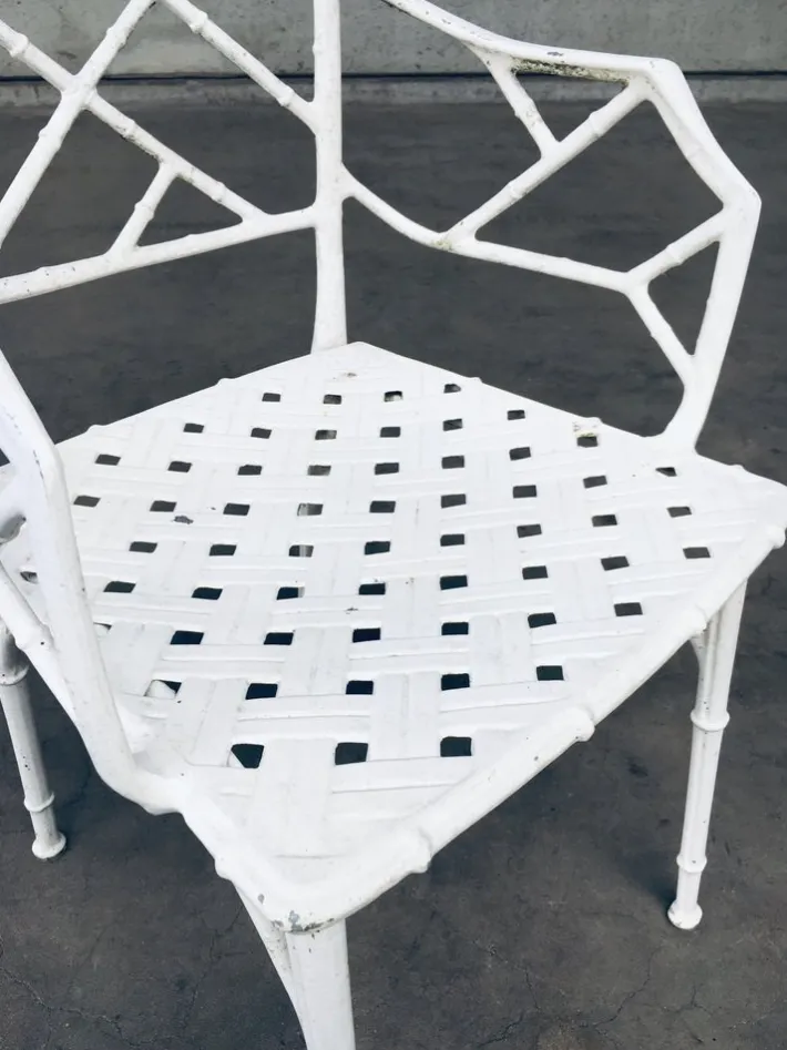 Pamono Calcutta Outdoor Armchair in Faux Bamboo by Hall Bradley for Brown Jordan, 1960s, Set of 4 Clearance