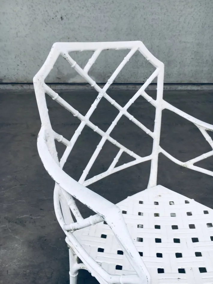 Pamono Calcutta Outdoor Armchair in Faux Bamboo by Hall Bradley for Brown Jordan, 1960s, Set of 4 Clearance