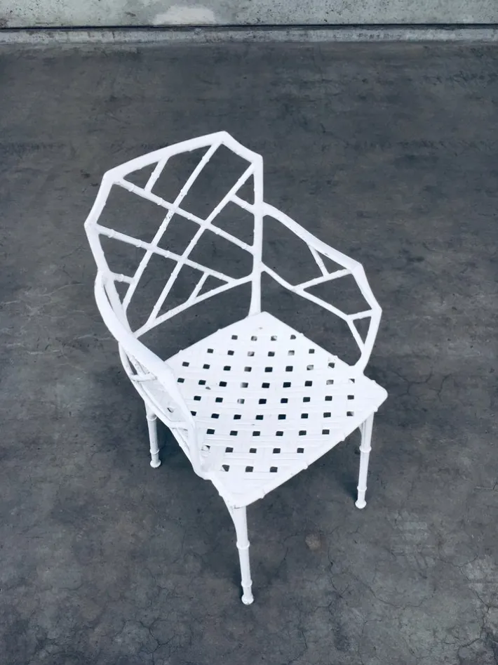 Pamono Calcutta Outdoor Armchair in Faux Bamboo by Hall Bradley for Brown Jordan, 1960s, Set of 4 Clearance