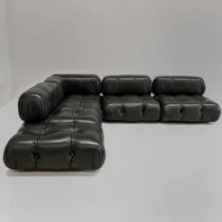 Pamono Camaleonda Modular Sofa in Black Leather by Mario Bellini for C&B / B&B Italia, 1970s, Set of 5 Online