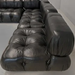 Pamono Camaleonda Modular Sofa in Black Leather by Mario Bellini for C&B / B&B Italia, 1970s, Set of 5 Online